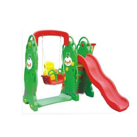 Комплекс детский QIAOQIAO МИШКА горка+качели+баскет кольцо QQ12065-4