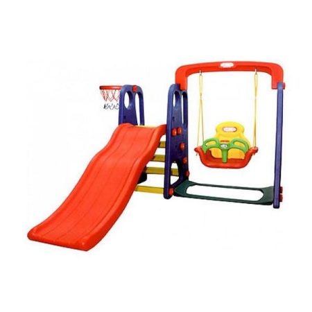Комплекс детский QIAOQIAO ДРУЖОК горка+качели+баскет кольцо QQ12066-4